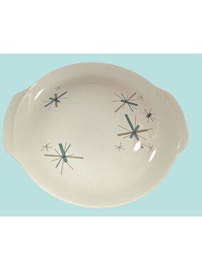 Mid-Century Modern North Star Serving Platter Atomic Starburst Design 12" Vintag